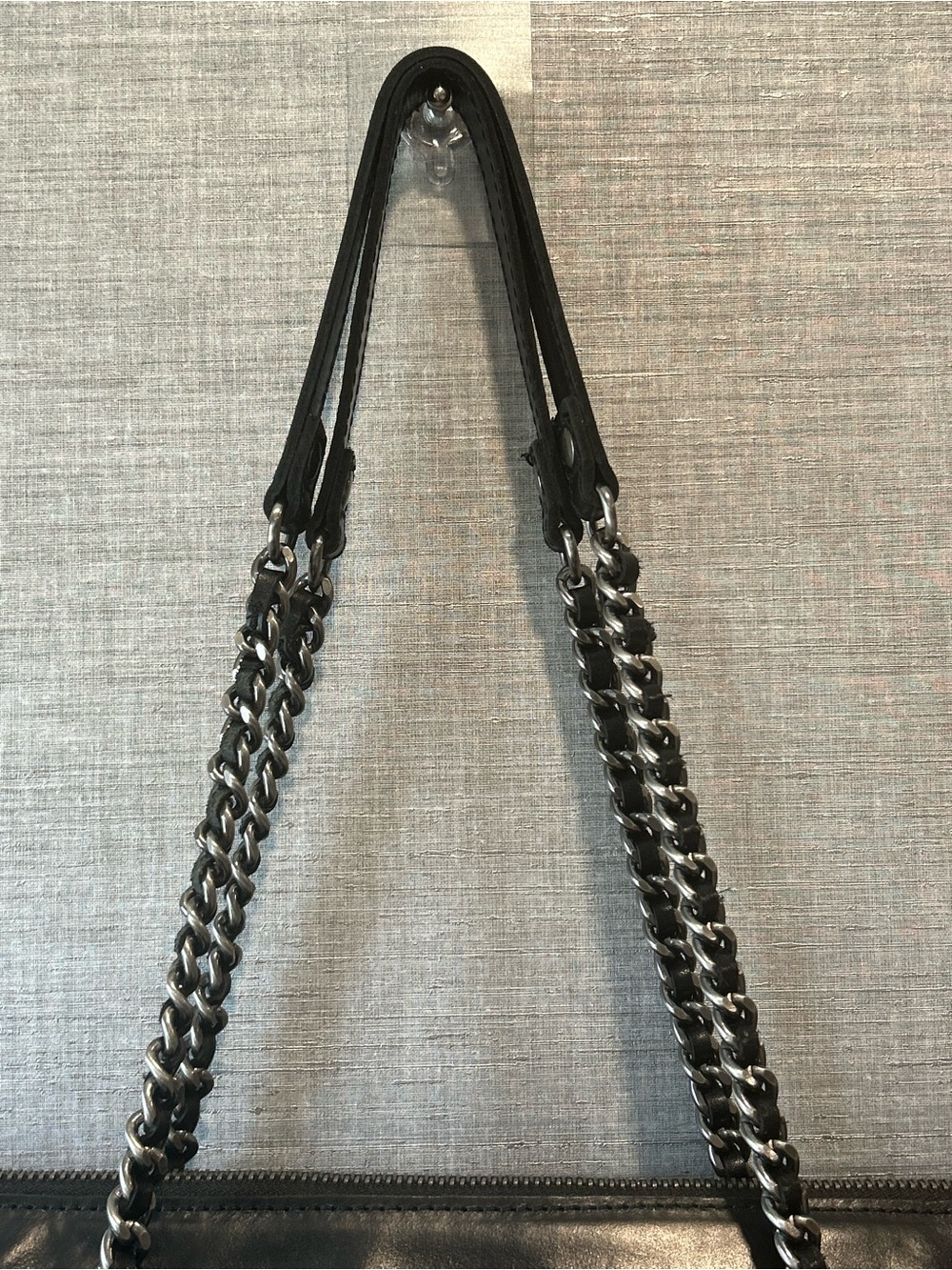 Patricia Nash Black Leather Chain-Handle Tote - Picture 5 of 10